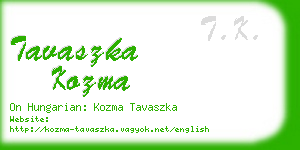 tavaszka kozma business card
